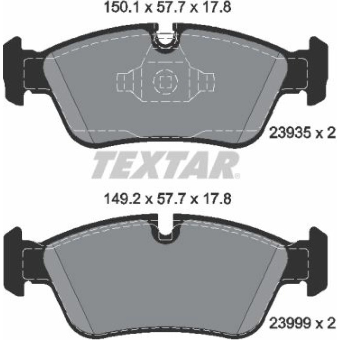 Textar 2393581 Bremsbelagsatz, Scheibenbremse epad Textar 2393581 Bremsbelagsatz, Scheibenbremse epad