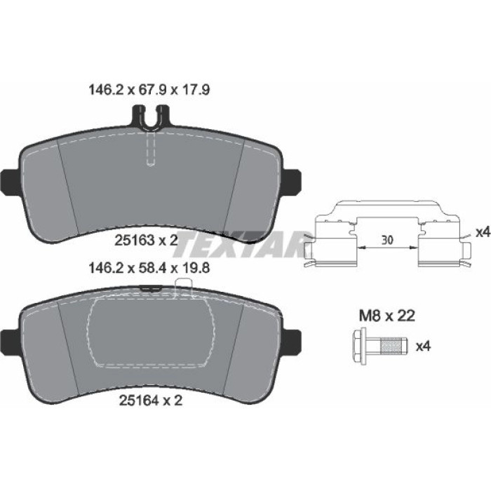 Textar 2516301 Bremsbelagsatz, Scheibenbremse Q+