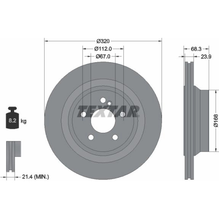 Textar 92233705 Bremsscheibe PRO+ Textar 92233705 Bremsscheibe PRO+
