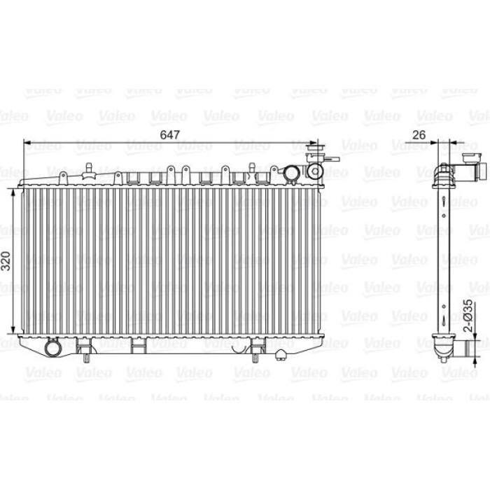Valeo 701529 Kühler, Motorkühlung Valeo 701529 Kühler, Motorkühlung