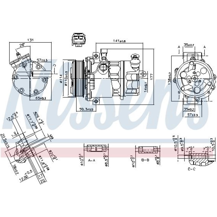 Nissens 890074 Kompressor, Klimaanlage FIRST FIT Nissens 890074 Kompressor, Klimaanlage FIRST FIT