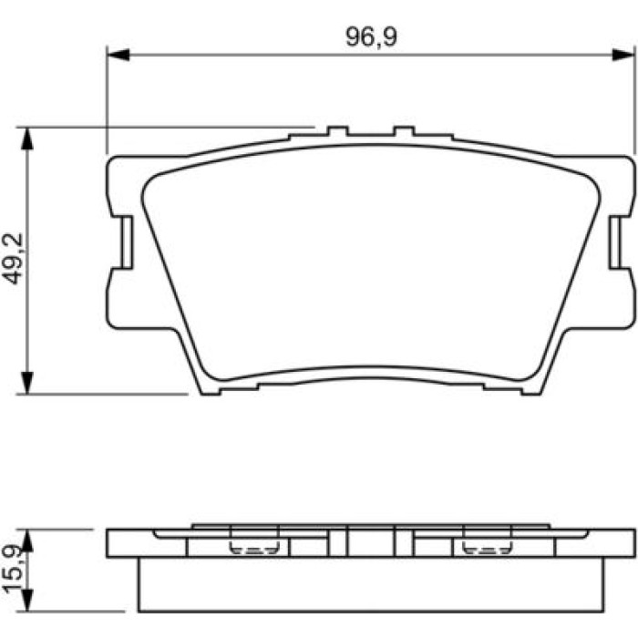 BOSCH 0 986 494 346 Bremsbelagsatz, Scheibenbremse BOSCH 0 986 494 346 Bremsbelagsatz, Scheibenbremse