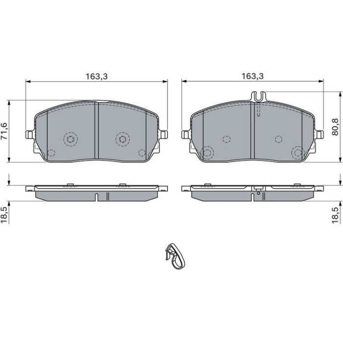 BOSCH 0 986 460 035 Bremsbelagsatz, Scheibenbremse BOSCH 0 986 460 035 Bremsbelagsatz, Scheibenbremse