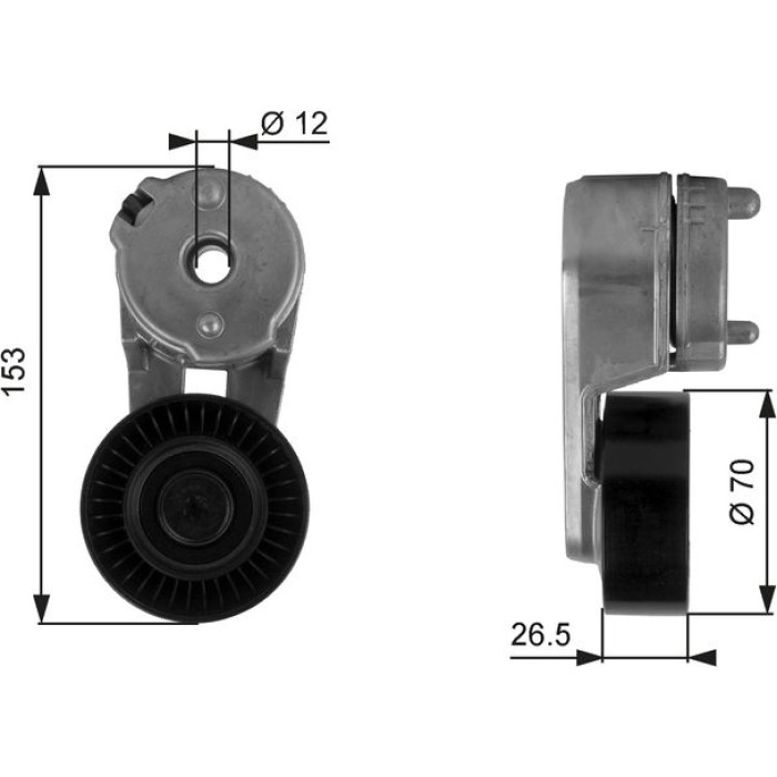 Spannrolle, Keilrippenriemen T38163 Spannrolle, Keilrippenriemen T38163