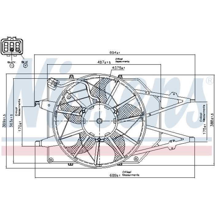 Nissens 85216 Lüfter, Motorkühlung Nissens 85216 Lüfter, Motorkühlung