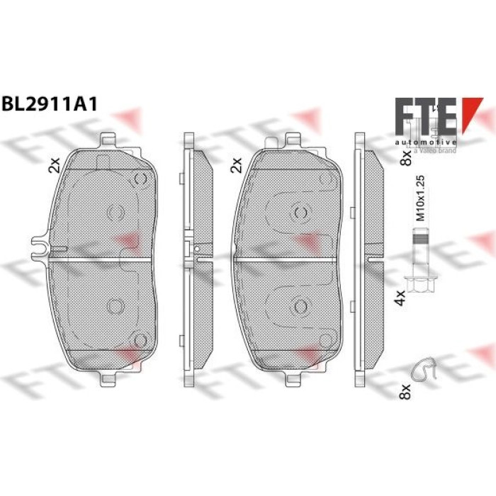 FTE 9011153 Bremsbelagsatz, Scheibenbremse