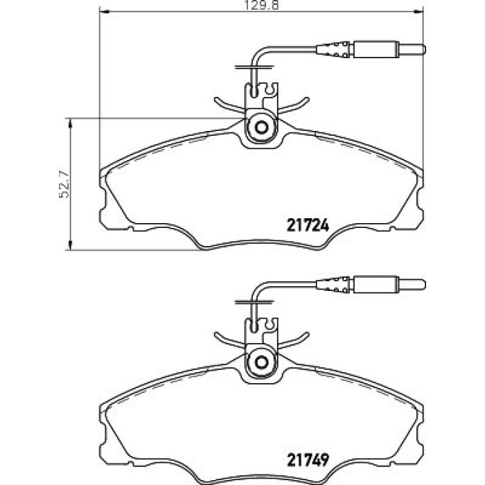 Bremsbelagsatz, Scheibenbremse 8DB 355 018-201
