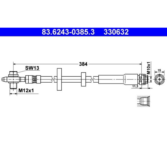 ATE 83.6243-0385.3 Bremsschlauch ATE 83.6243-0385.3 Bremsschlauch
