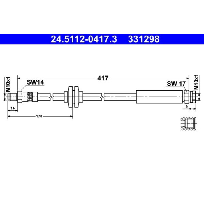 ATE 24.5112-0417.3 Bremsschlauch ATE 24.5112-0417.3 Bremsschlauch