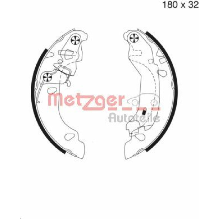Metzger MG 980 Bremsbackensatz Metzger MG 980 Bremsbackensatz
