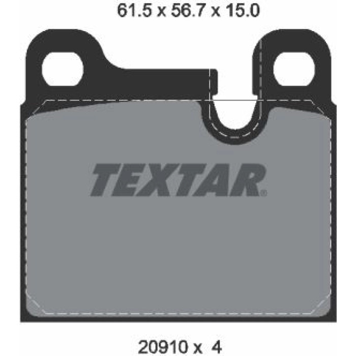 Textar 2091001 Bremsbelagsatz, Scheibenbremse