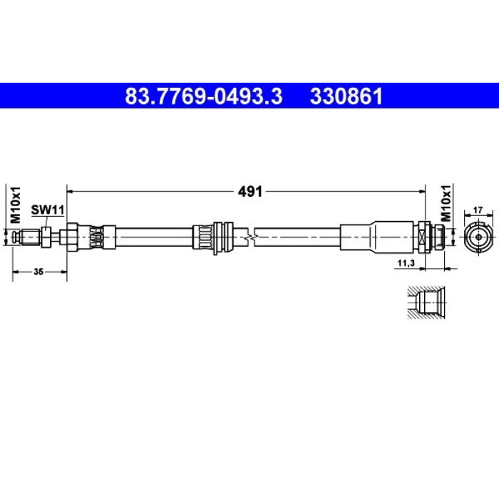 ATE 83.7769-0493.3 Bremsschlauch