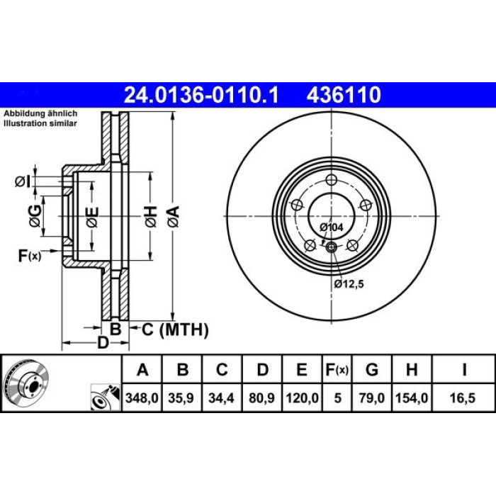 Bremsscheibe 24.0136-0110.1