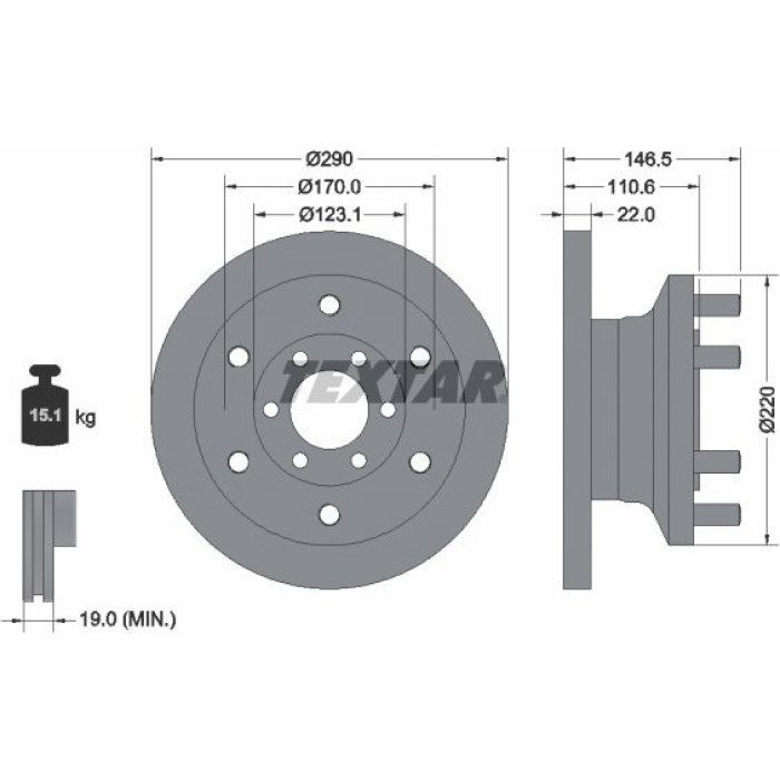 Textar 93175400 Bremsscheibe Textar 93175400 Bremsscheibe