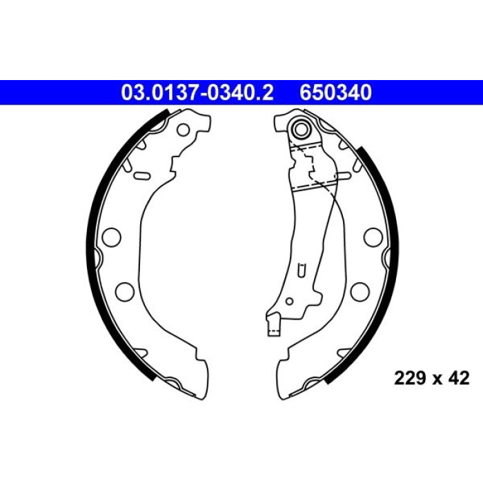 ATE 03.0137-0340.2 Bremsbackensatz
