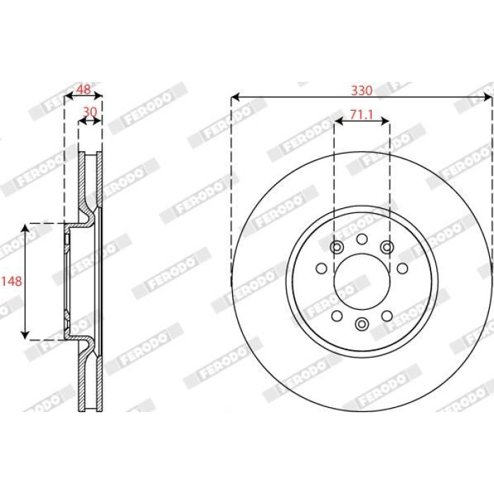Ferodo DDF2817C-1 Bremsscheibe PREMIER Ferodo DDF2817C-1 Bremsscheibe PREMIER