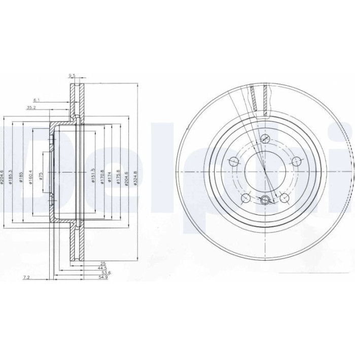 Delphi BG3938 Bremsscheibe