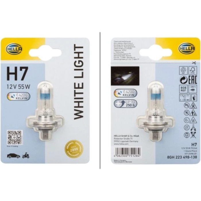 Hella 8GH 223 498-138 Glühlampe WHITE LIGHT Hella 8GH 223 498-138 Glühlampe WHITE LIGHT
