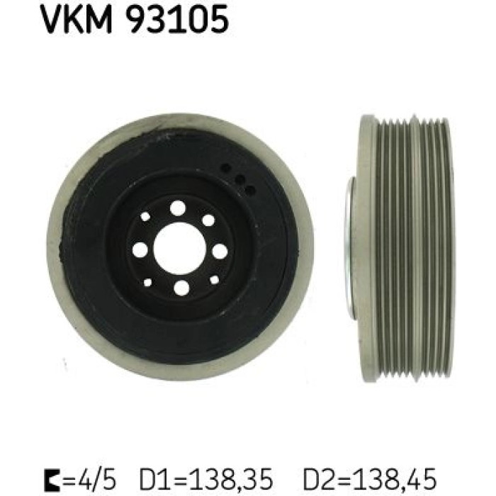 SKF VKM 93105 Riemenscheibe, Kurbelwelle