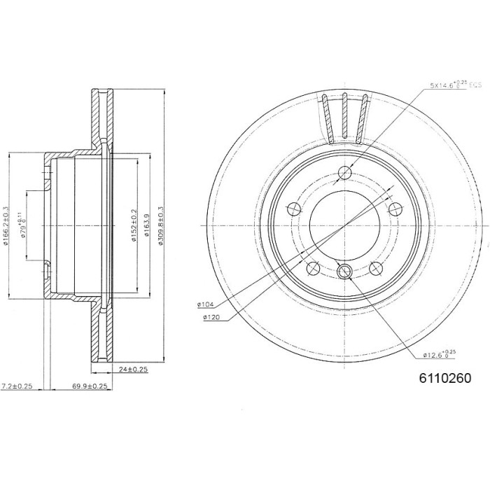 Bremsscheibe 6110260