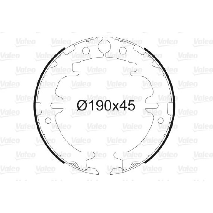 Valeo 564015 Bremsbackensatz, Feststellbremse Valeo 564015 Bremsbackensatz, Feststellbremse