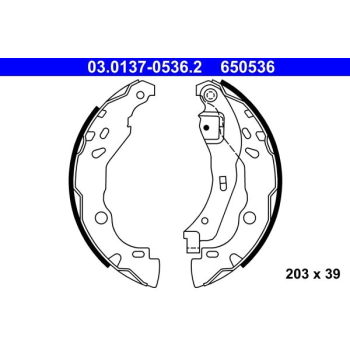 ATE 03.0137-0536.2 Bremsbackensatz
