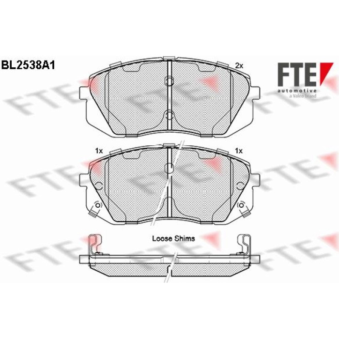 FTE 9010790 Bremsbelagsatz, Scheibenbremse