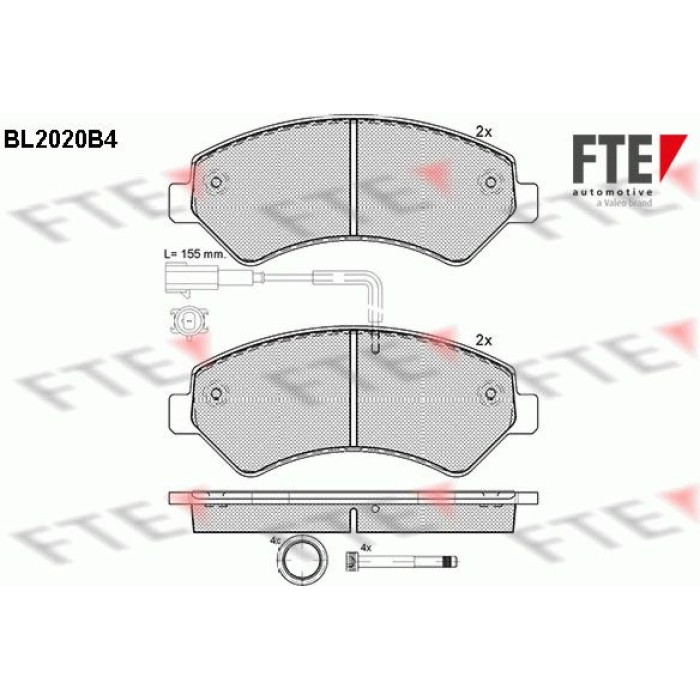 FTE 9010607 Bremsbelagsatz, Scheibenbremse FTE 9010607 Bremsbelagsatz, Scheibenbremse