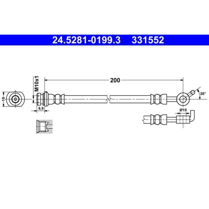 ATE 24.5281-0199.3 Bremsschlauch ATE 24.5281-0199.3 Bremsschlauch