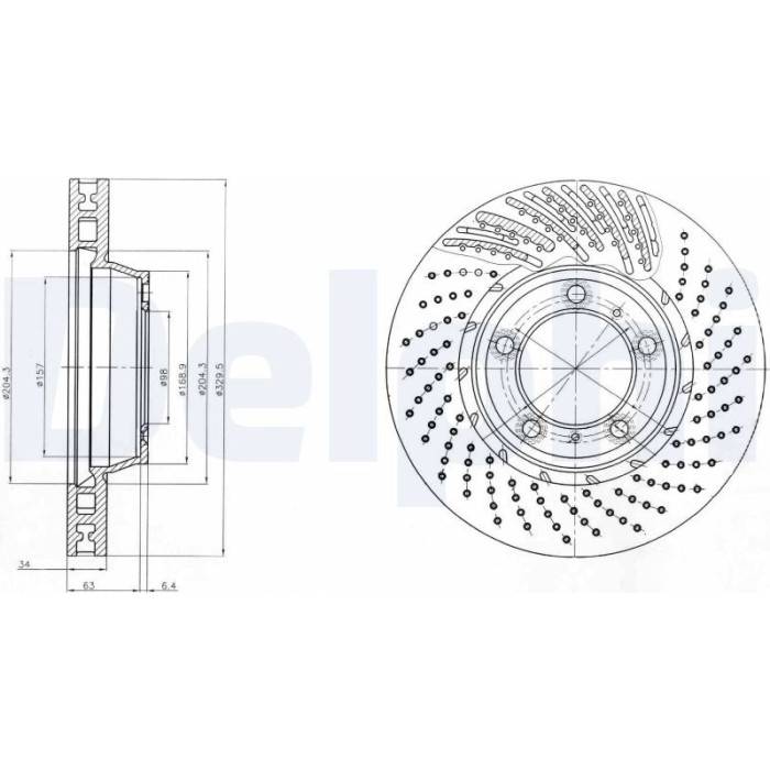 Delphi BG9094C Bremsscheibe Delphi BG9094C Bremsscheibe