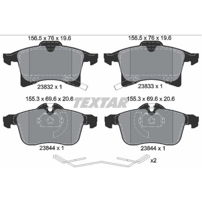 Textar 2383204 Bremsbelagsatz, Scheibenbremse Q+ Textar 2383204 Bremsbelagsatz, Scheibenbremse Q+