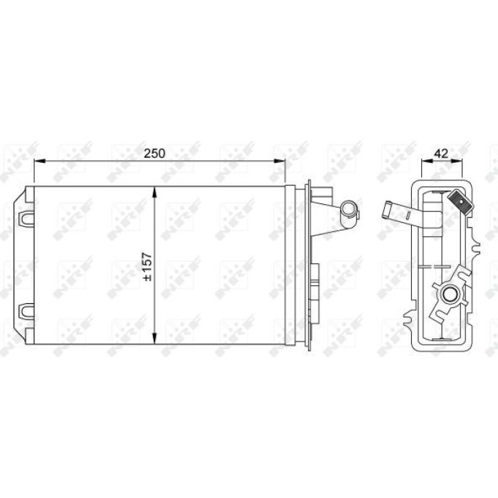 NRF 58637 Wärmetauscher, Innenraumheizung