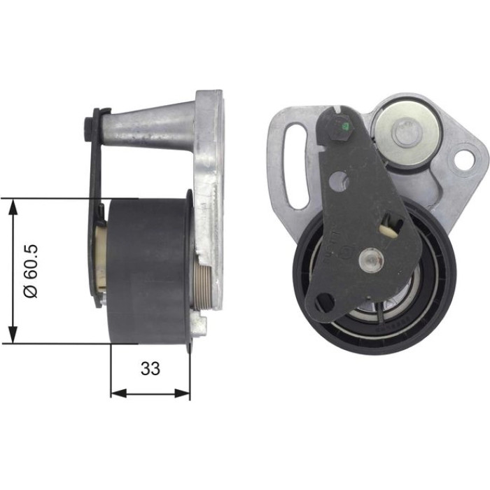 Gates T43107 Spannrolle, Zahnriemen PowerGrip™