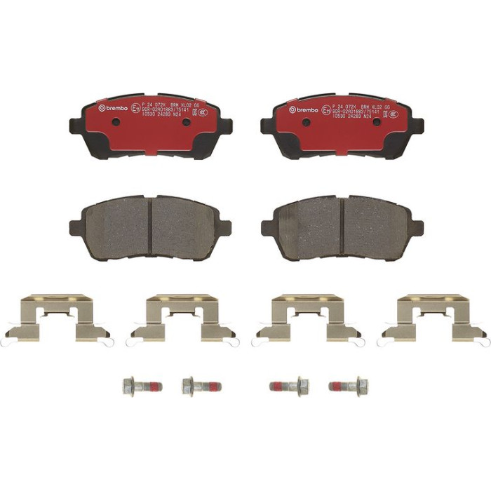 Brembo P 24 072X Bremsbelagsatz, Scheibenbremse XTRA LINE Brembo P 24 072X Bremsbelagsatz, Scheibenbremse XTRA LINE