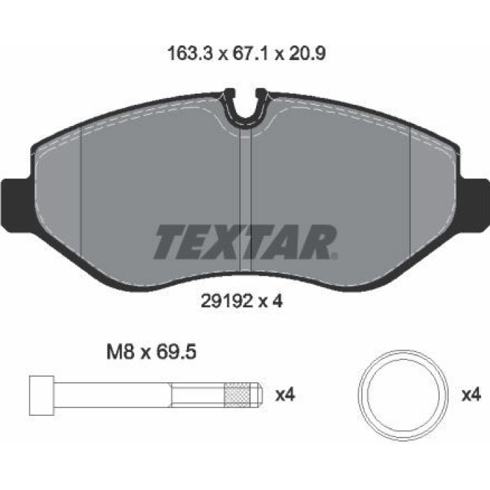 Textar 2919209 Bremsbelagsatz, Scheibenbremse Q+ Textar 2919209 Bremsbelagsatz, Scheibenbremse Q+