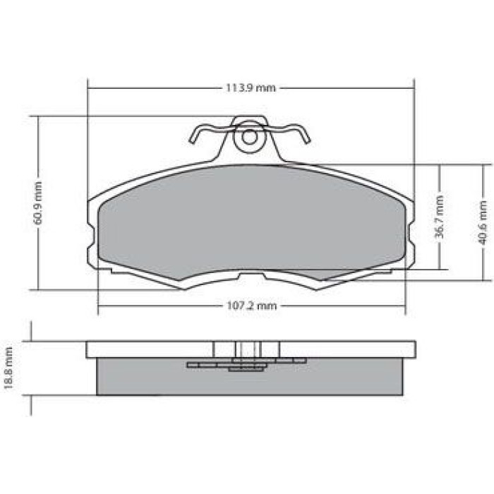 Metzger 1170286 Bremsbelagsatz, Scheibenbremse Metzger 1170286 Bremsbelagsatz, Scheibenbremse