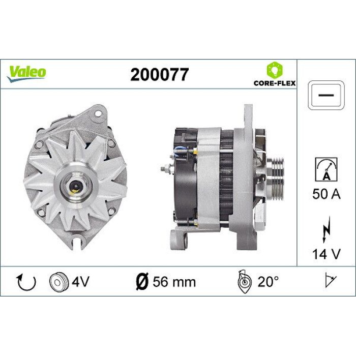Valeo 200077 Generator CORE-FLEX Valeo 200077 Generator CORE-FLEX