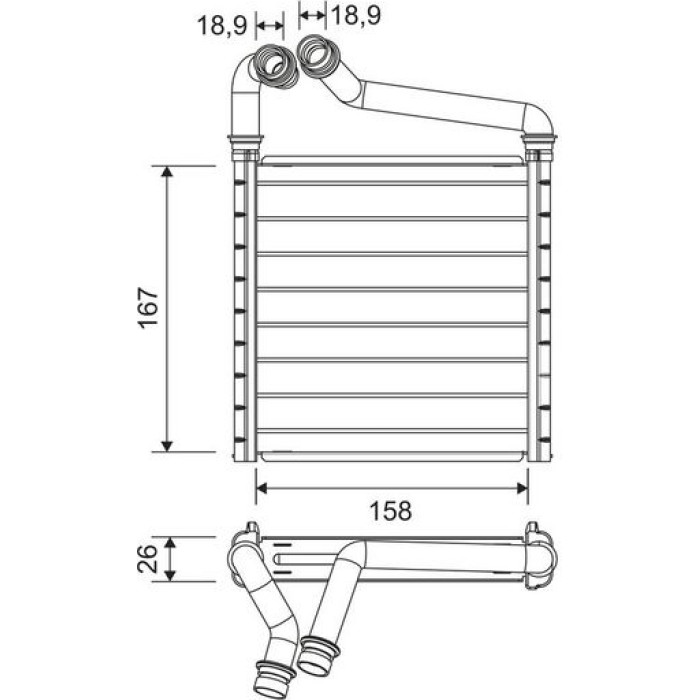 Valeo 811633 Wärmetauscher, Innenraumheizung