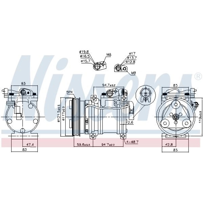 Nissens 890688 Kompressor, Klimaanlage FIRST FIT Nissens 890688 Kompressor, Klimaanlage FIRST FIT