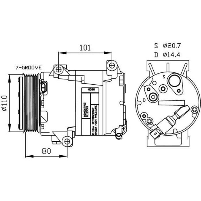 NRF 32252 Kompressor, Klimaanlage mit PAG Kompressoröl EASY FIT NRF 32252 Kompressor, Klimaanlage mit PAG Kompressoröl EASY FIT