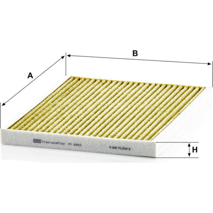 MANN-FILTER FP 2243 Innenraumfilter FreciousPlus Aktivkohlefilter mit Polyphenol, antibakteriell, Feinstaubfilter (PM 2.5) MANN-FILTER FP 2243 Innenraumfilter FreciousPlus Aktivkohlefilter mit Polyphenol, antibakteriell, Feinstaubfilter (PM 2.5)