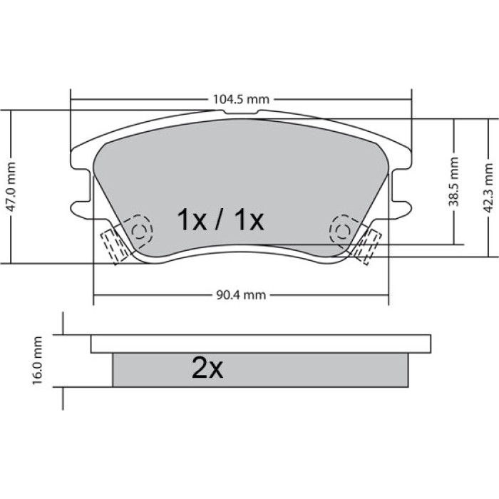 Metzger 1170347 Bremsbelagsatz, Scheibenbremse Metzger 1170347 Bremsbelagsatz, Scheibenbremse