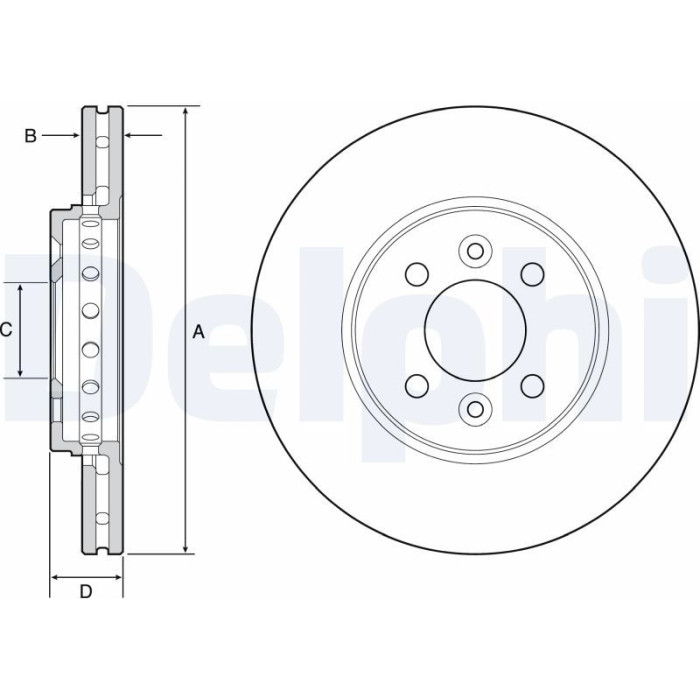 Delphi BG4536 Bremsscheibe Delphi BG4536 Bremsscheibe