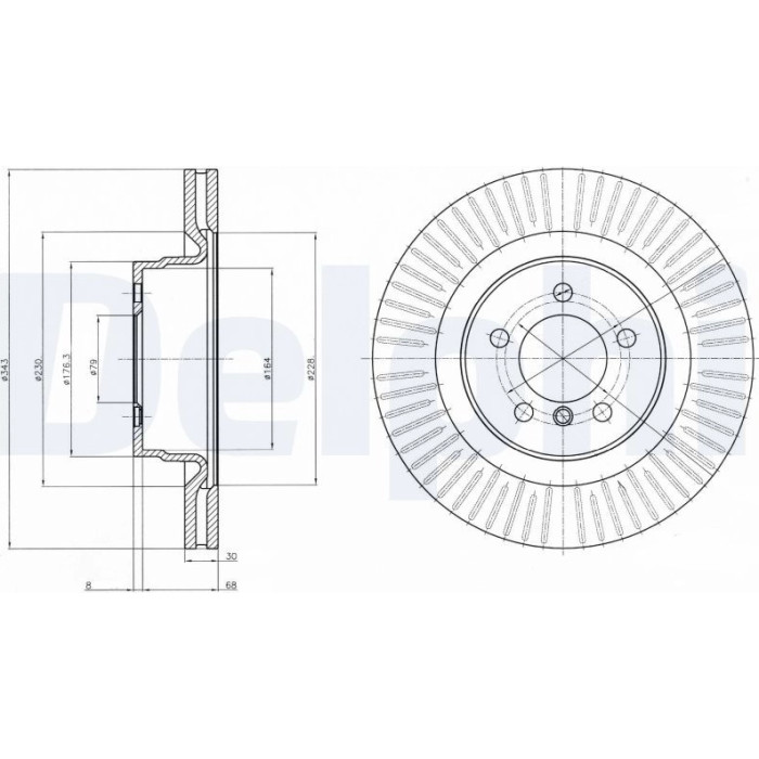 Delphi BG9081C Bremsscheibe