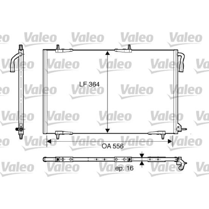 Valeo 818000 Kondensator, Klimaanlage Valeo 818000 Kondensator, Klimaanlage