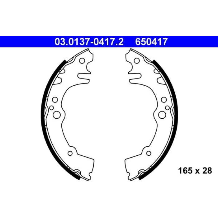 ATE 03.0137-0417.2 Bremsbackensatz ATE 03.0137-0417.2 Bremsbackensatz