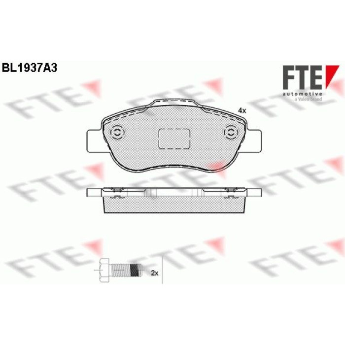 FTE 9010526 Bremsbelagsatz, Scheibenbremse