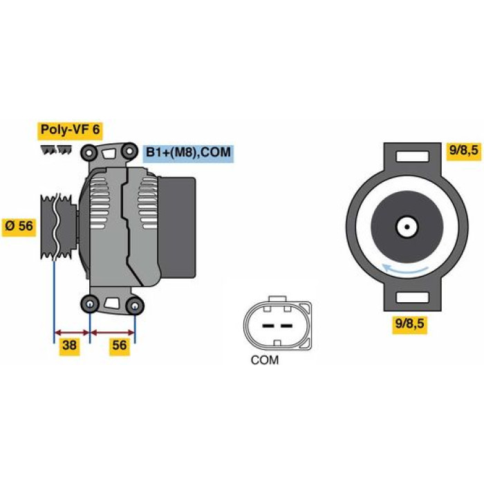 BOSCH 0 125 711 044 Generator BOSCH 0 125 711 044 Generator
