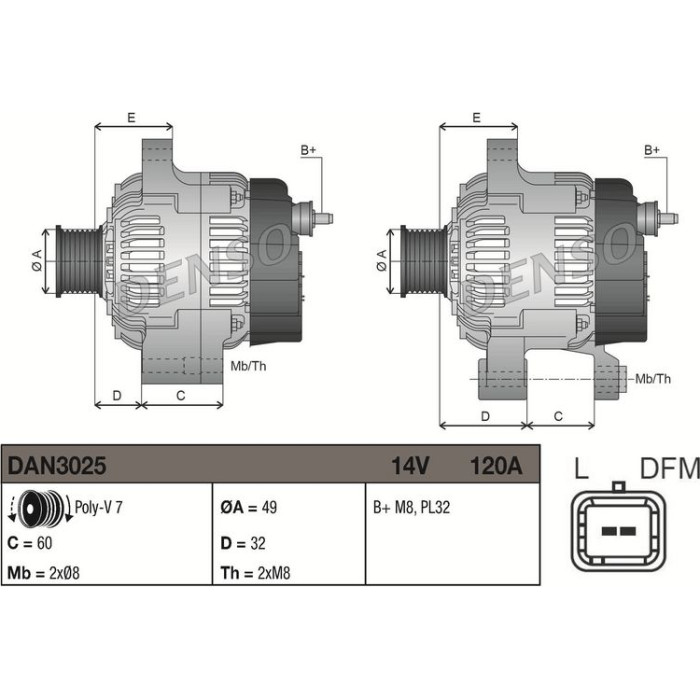 Denso DAN3025 Generator Denso DAN3025 Generator