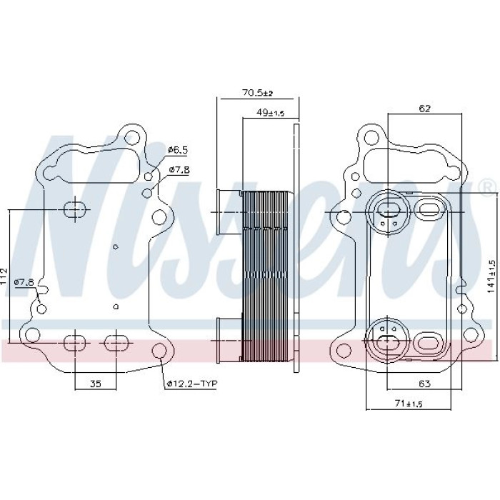 Nissens 91151 Ölkühler, Motoröl Nissens 91151 Ölkühler, Motoröl
